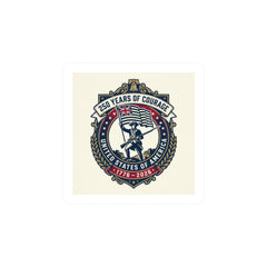 USA 250 Anniversary Crest Kiss-Cut Stickers | 1776–2026, Patriotic Vintage
